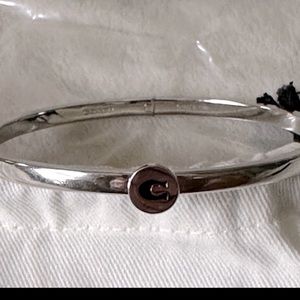 SOLD!! Coach C clasp Silver Bracelet